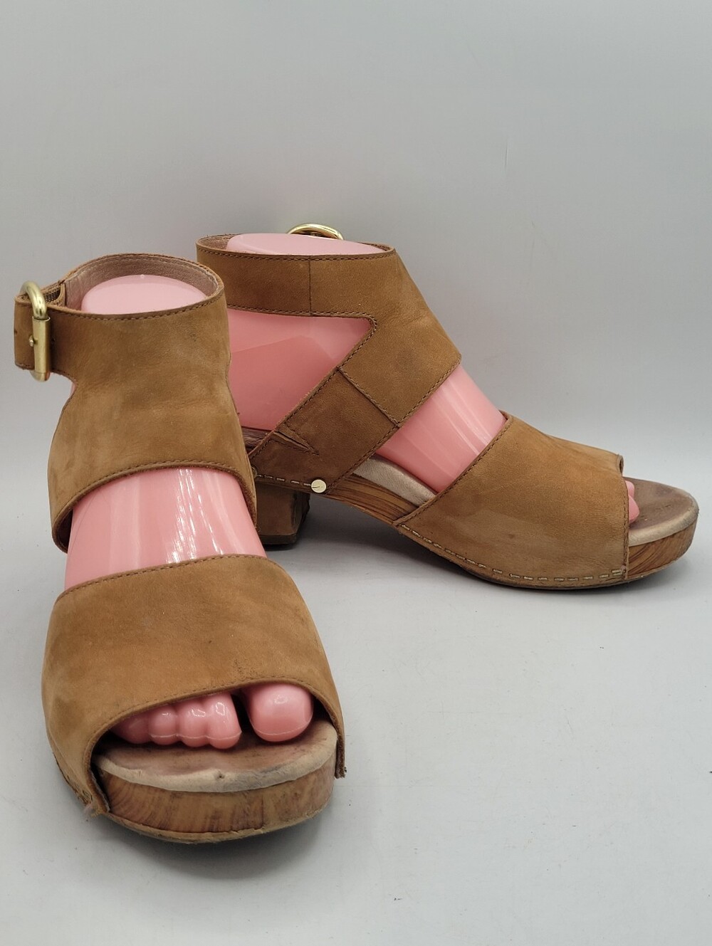 Dansko Minka tan leather block heel sandals Size 37 US 6.5 / 7